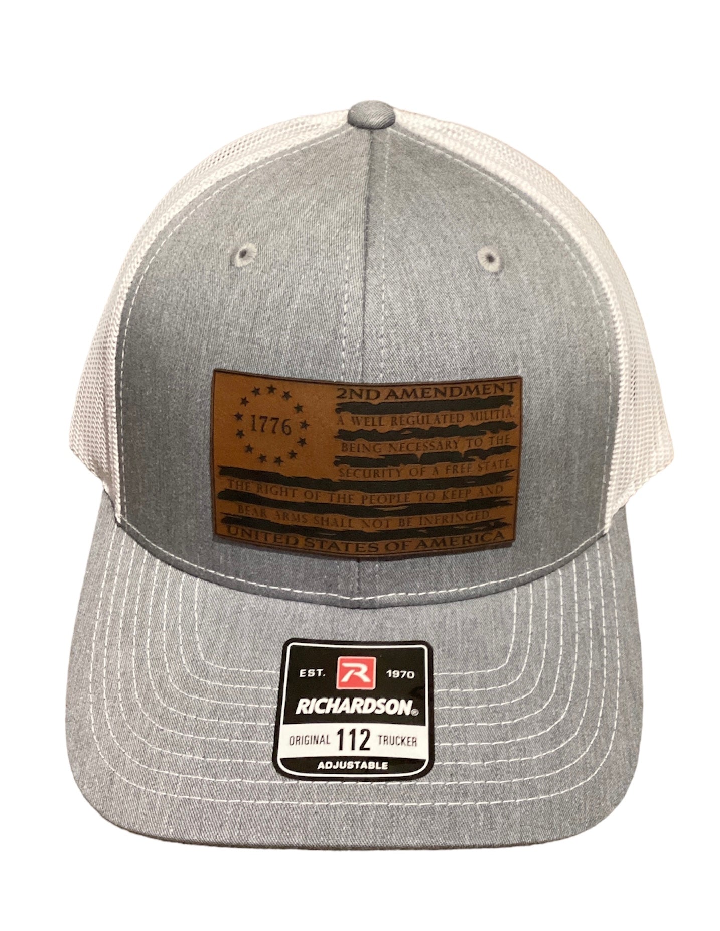 Distressed 2nd amendment patch hat